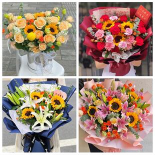 吉安市吉州青原区吉安吉水县同城鲜花店父亲节向日葵花束男士生日