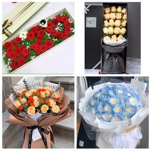 防城港港口防城区上思县东兴同城鲜花店情人节表白送玫瑰花束礼盒