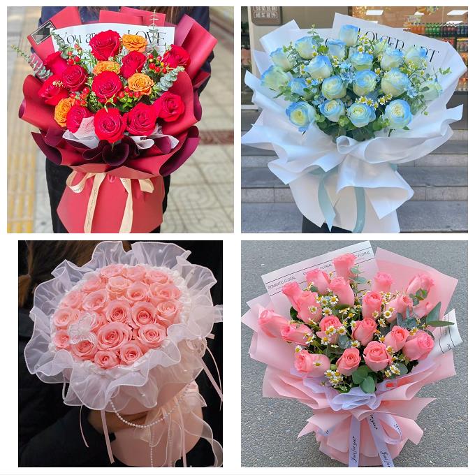 临汾市洪洞县古县安泽浮山县同城鲜花店七夕表白订红玫瑰花束礼盒