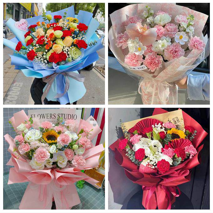 洛阳市老城西工区瀍河涧西区同城鲜花店康乃馨百合送父母长辈生日