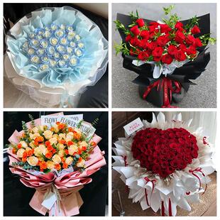 河南濮阳市华龙区清丰县南乐县鲜花店同城配送女友七夕情人节玫瑰