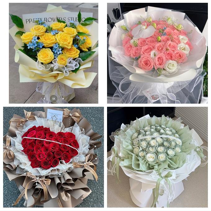 宣城市泾县绩溪旌德县宁国市鲜花店卡布碎冰蓝紫玫瑰花束同城配送