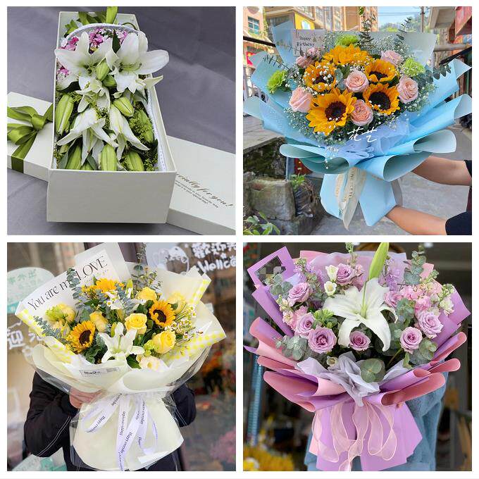 玫瑰香水百合送老婆朋友生日宁夏省吴忠市同心县青铜峡市同城花店