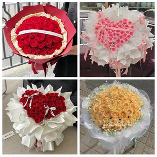 送曲靖市陆良县师宗县罗平县花店同城配送女友生日情人节玫瑰花束