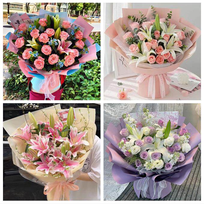 湖北孝感云梦县应城安陆汉川市鲜花店同城送玫瑰香水百合生日花束