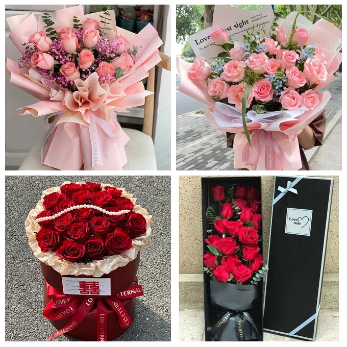 北京丰台区东铁匠营卢沟桥丰台鲜花店同城配送媳妇女友圣诞节玫瑰