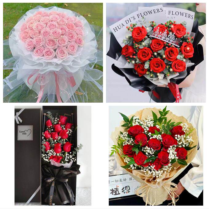 湛江遂溪徐闻县廉江雷州吴川同城鲜花店情人节表白送玫瑰花束礼盒