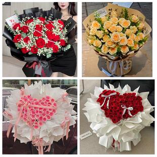 鄂州市梁子湖区华容区鄂城区花店同城配送女友生日情人节玫瑰花束