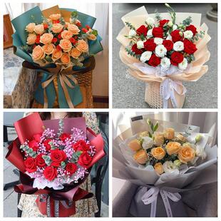 山东济南市历下区市中区槐荫区同城鲜花店订33朵玫瑰送情人女朋友