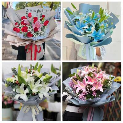 沈阳市和平区沈河大东皇姑区鲜花店同城配送老婆香水百合玫瑰花束