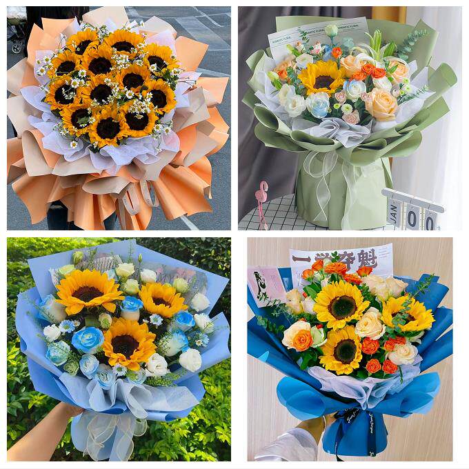 临汾市洪洞县古县安泽浮山县同城鲜花店订玫瑰向日葵混搭生日花束