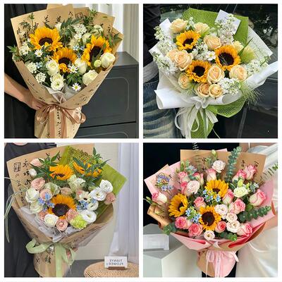 北京西城区展览路德胜金融街同城鲜花店成人礼高考向日葵玫瑰花束