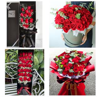 运城市盐湖区临猗万荣闻喜县同城鲜花店情人节表白送玫瑰花束礼盒