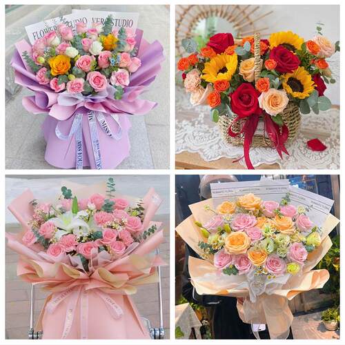 送安康市紫阳县岚皋县平利县花店同城送男女友领导玫瑰混搭鲜花束