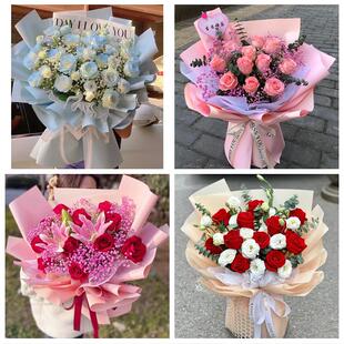 内蒙古省包头市固阳县达尔罕旗同城鲜花店订33朵玫瑰送情人女朋友