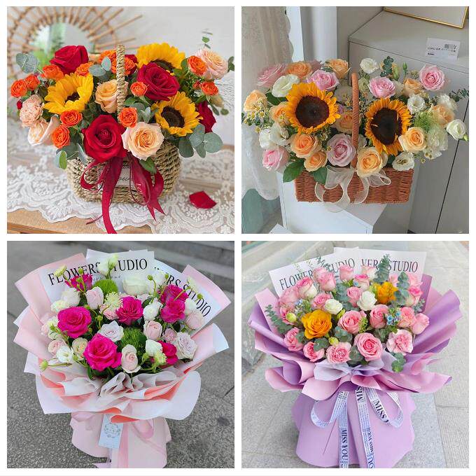 铜陵市铜官义安区郊区枞阳县花店同城送男女友领导玫瑰混搭鲜花束