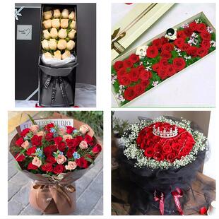 新乡市获嘉原阳新乡县延津县同城鲜花店情人节表白送玫瑰花束礼盒