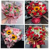 上海市浦东新场大团镇芦潮港同城鲜花店订38妇女节康乃馨百合花束