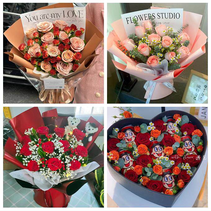 江苏连云港市东海县灌云灌南县同城鲜花店送女友生日圣诞玫瑰花束