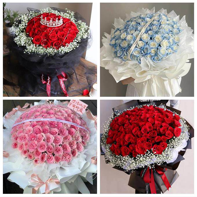 送宜宾市江安长宁县高县珙县同城鲜花店情人节表白送玫瑰花束礼盒