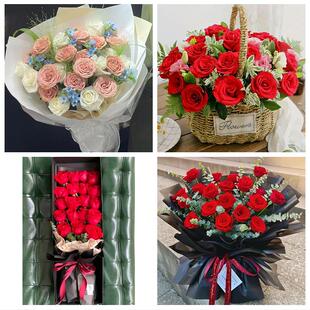 女神节订红玫瑰湘西州吉首市泸溪凤凰花垣县同城鲜花店送女友老婆