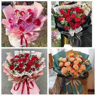 北京市门头沟区大台王平潭柘寺同城鲜花店订33朵玫瑰送情人女朋友
