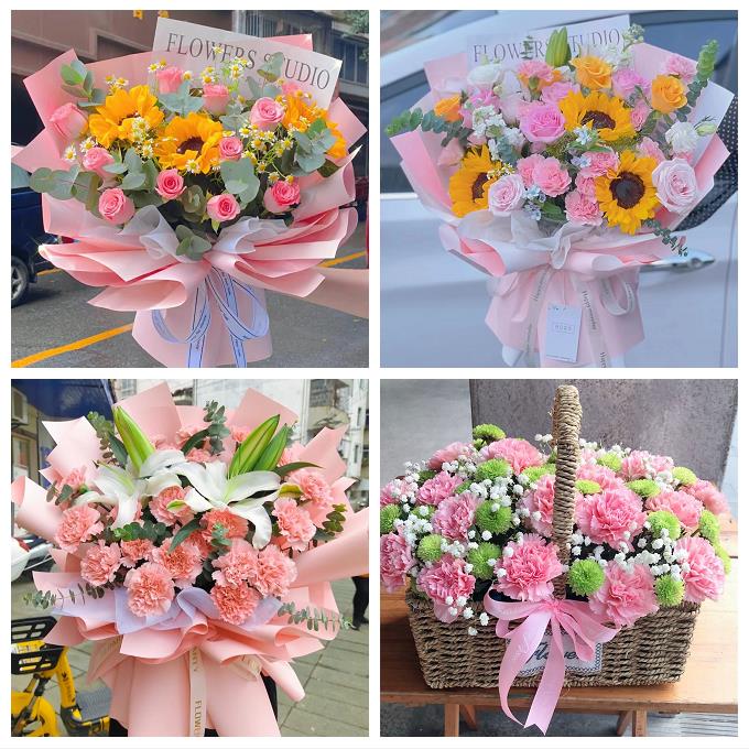 教师节送长辈生日康乃馨向日葵南通市如东启东如皋市海门市鲜花店