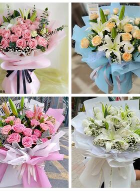 铜仁市印江德江县沿河松桃县鲜花店同城配送老婆香水百合玫瑰花束