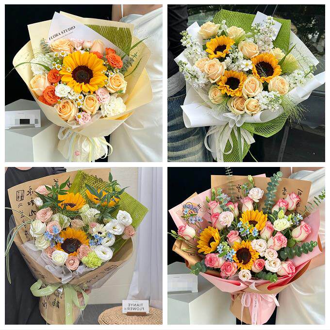 徐州市丰县沛县睢宁县新沂市同城鲜花店成人礼高考向日葵玫瑰花束