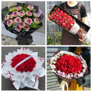 送长春市九台区榆树市德惠市鲜花店同城送女朋友闺蜜女神节红玫瑰