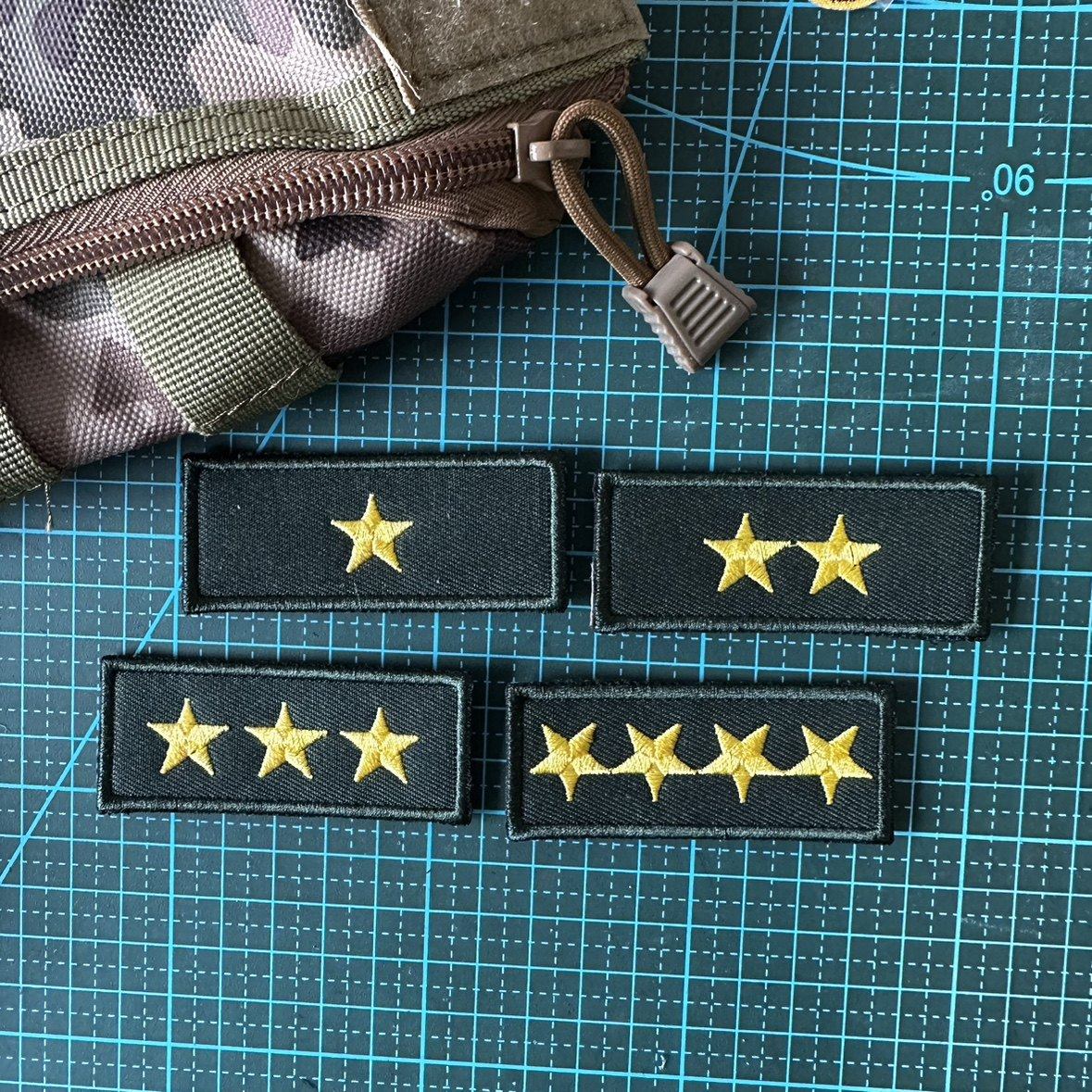 包邮星星刺绣绿色五角星布标等级魔术贴章胸条肩章背包贴冲锋衣贴