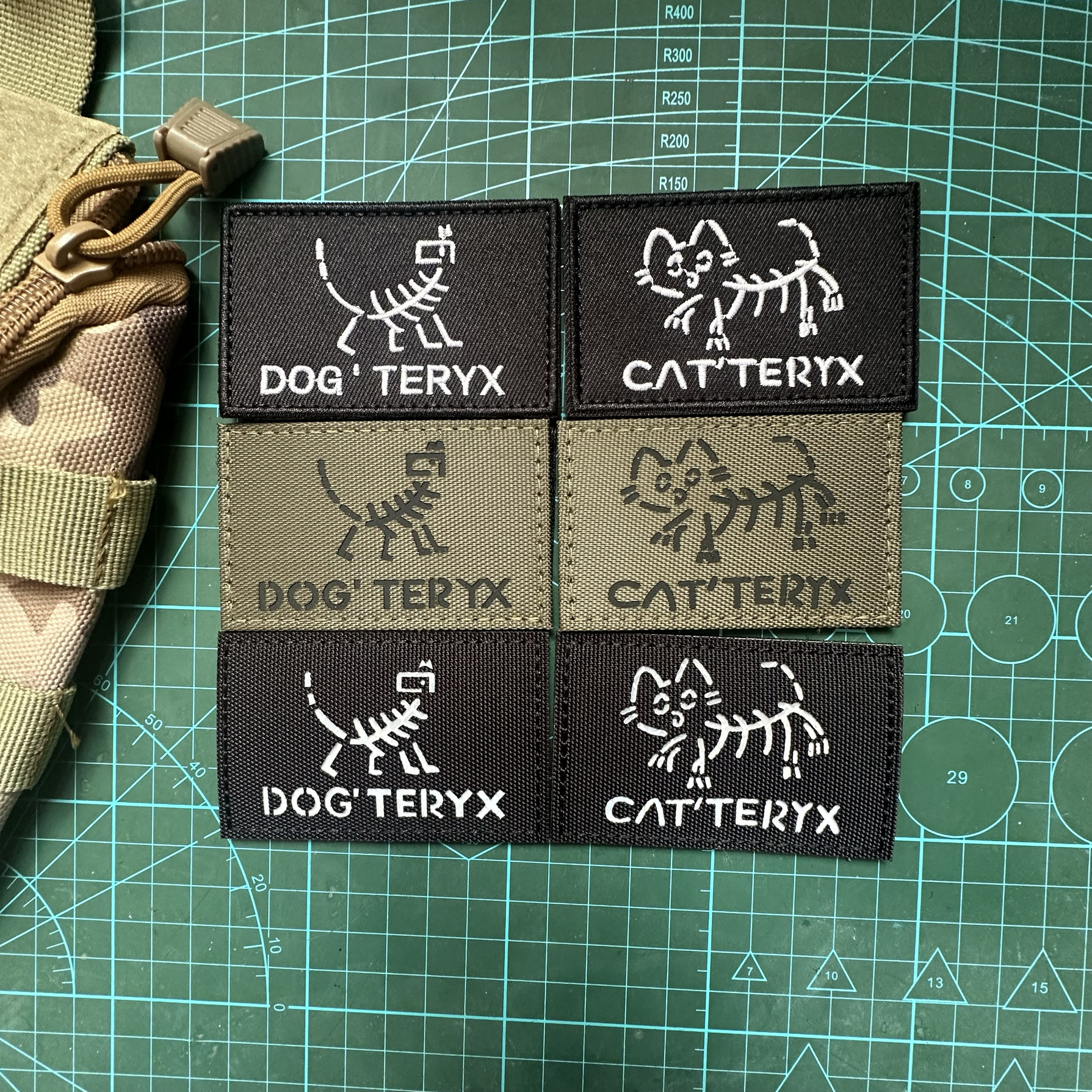 刺绣始祖猫狗魔术贴章户外冲锋衣臂章反骨猫战术背心胸章背包贴章