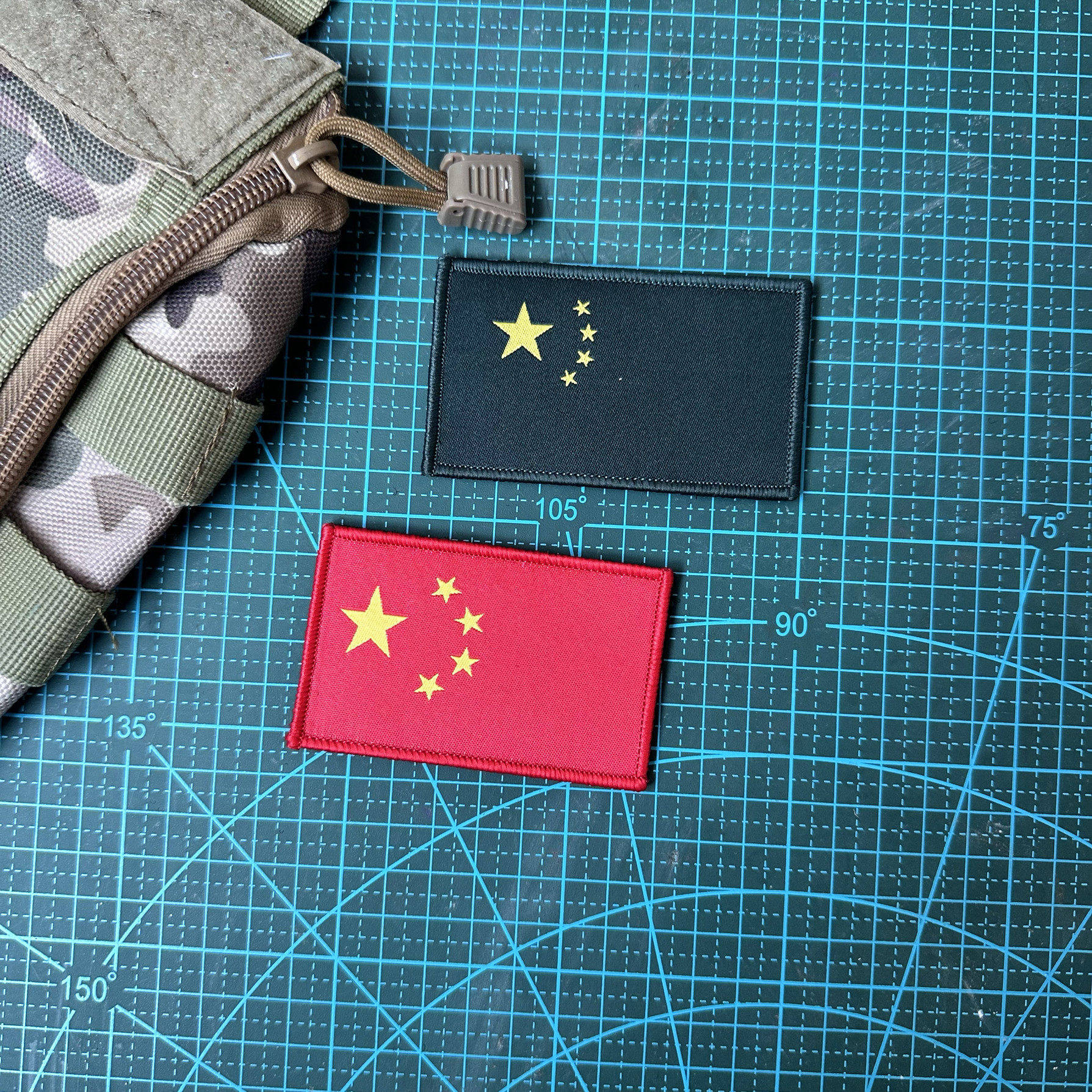魔术贴背包贴臂章中国旗织标士气章中国国旗战术冲锋衣贴个性装饰图片