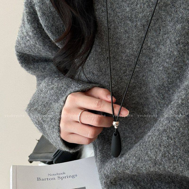 毛衣链吊坠项链女2026新款高级感长款毛衣链简约小众装饰配饰女