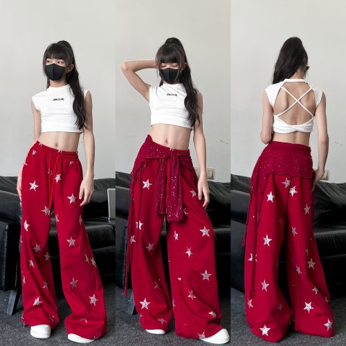 潮酷女童爵士舞演出服套装