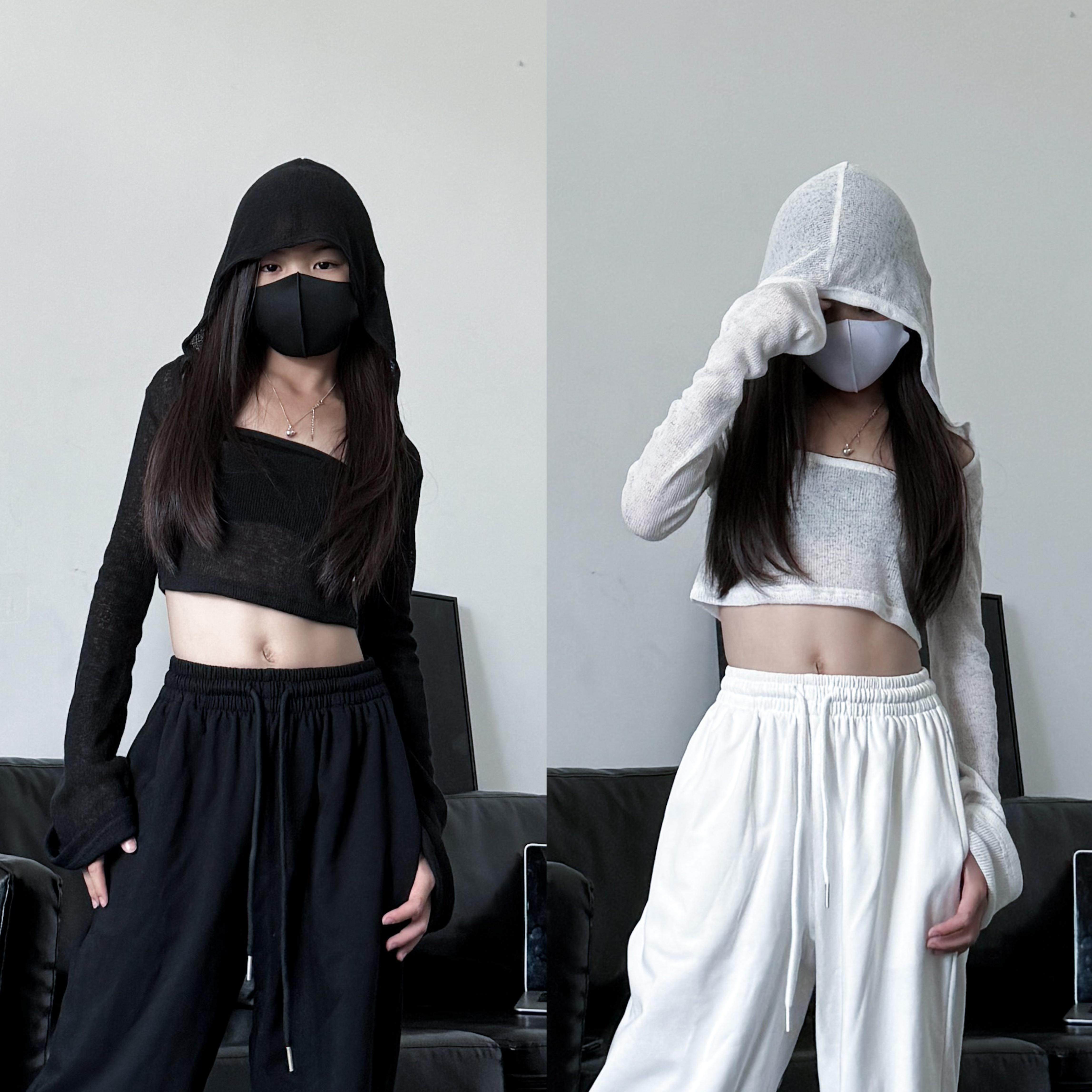 潮酷女童连帽透视罩衣废土风薄款外搭设计感爵士舞长袖上衣演出服,童装/婴儿装/亲子装,儿童演出服,淘宝优惠券,粉丝福利购,淘宝优惠卷