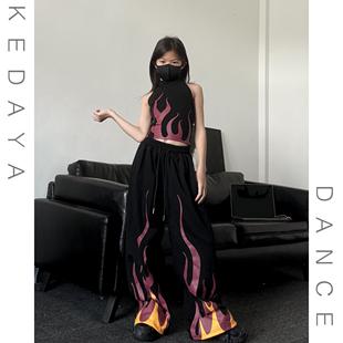 春夏新款女童爵士舞套装洋气时髦背心卫裤两件套女团演出服潮酷