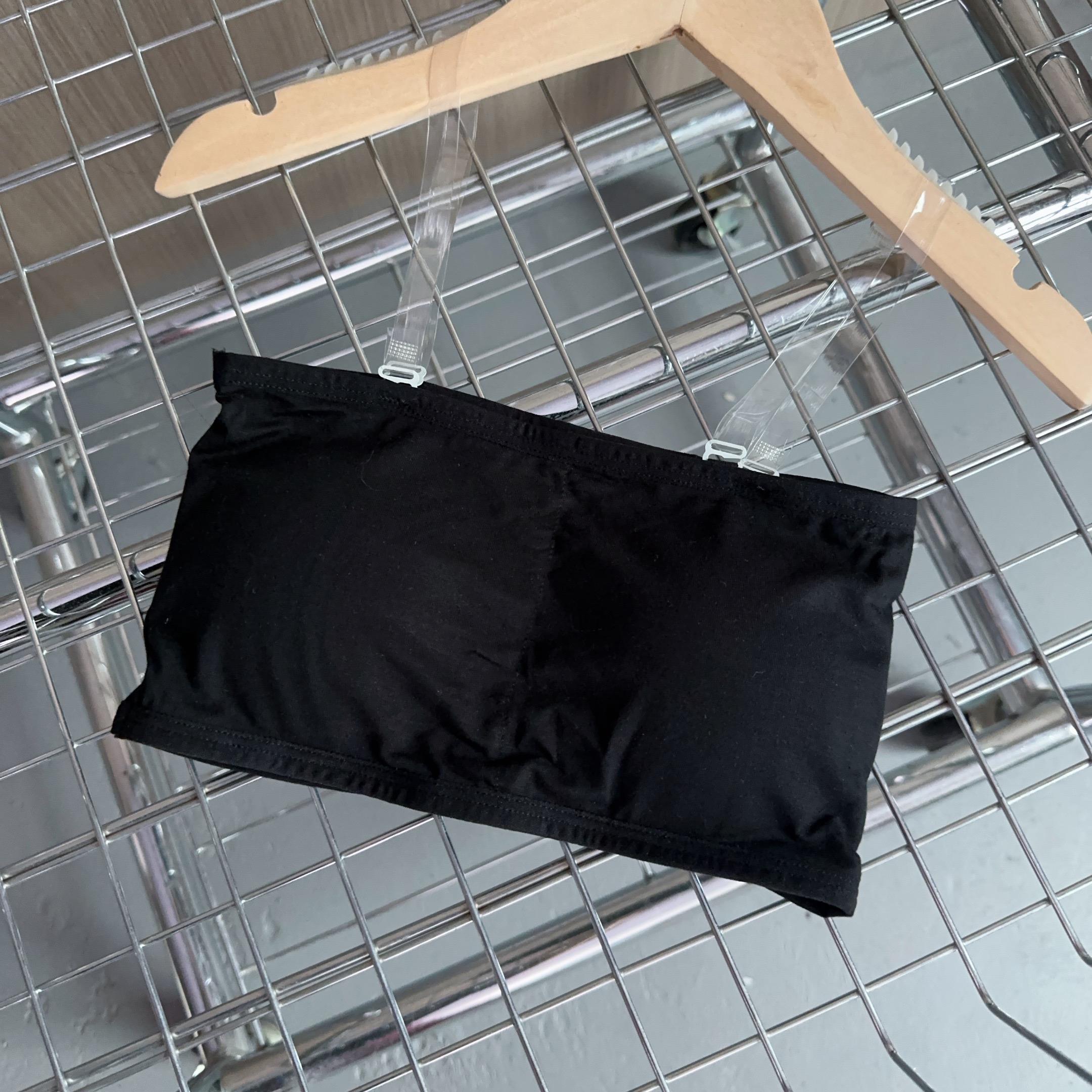 少女抹胸内衣女大童透明肩带裹胸女童儿童舞蹈隐形背心跳舞含胸垫