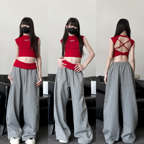 潮酷女童爵士舞演出服套装