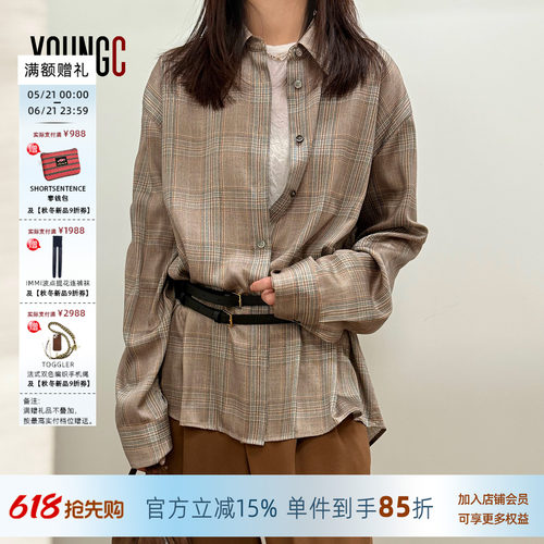 RECTO复古格子设计师品牌衬衫