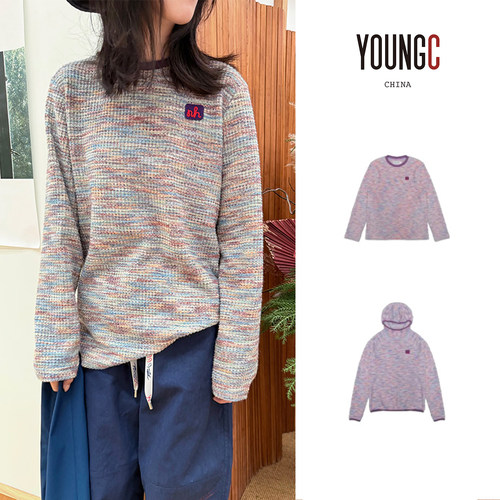 NATURAL HOTEL【彩缎磨毛针织连帽合体长袖】no退可换