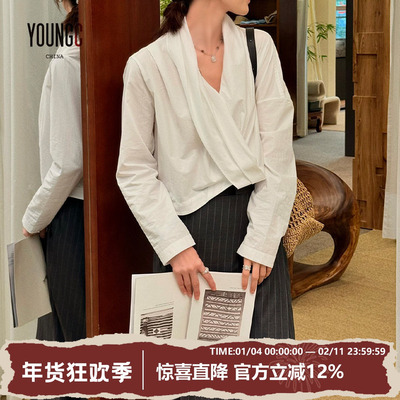 DEEPMOSS设计师品牌【交叠前襟短衬衫】YOUNGC买手店