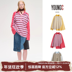 SHORT SENTENCE短句【解构条纹拼接针织上衣】YOUNGC买手店