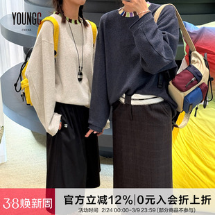 SHORT SENTENCE【彩色针织圆领宽松卫衣】YOUNGC买手店