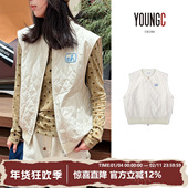 NATURAL no退可换 设计师品牌 HOTEL 圆领绗棉马甲