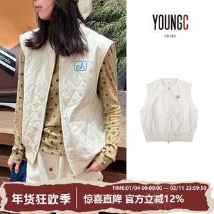 NATURAL HOTEL 【圆领绗棉马甲】设计师品牌 no退可换