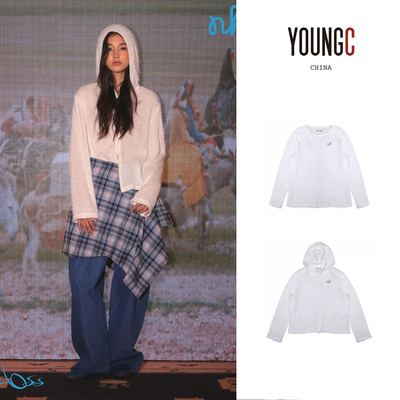 NATURAL HOTEL【轻柔针织内里连帽宽松外套 圆领上衣】no退可换