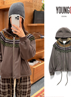 JUNWEILIN【重工织带花边卫衣外套】设计师品牌 no退可换