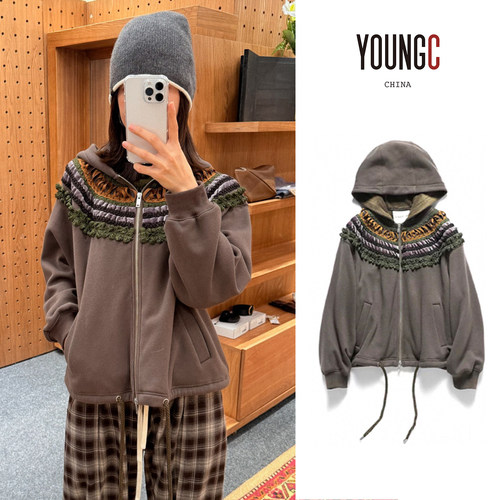 JUNWEILIN【重工织带花边卫衣外套】设计师品牌 no退可换