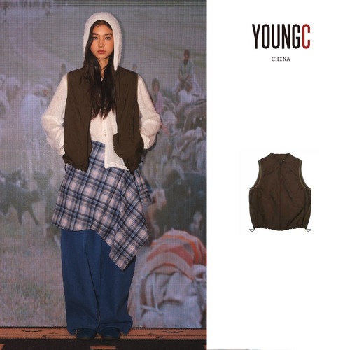 NATURAL HOTEL【20g轻棉立领宽松马甲】设计师品牌 no退可换